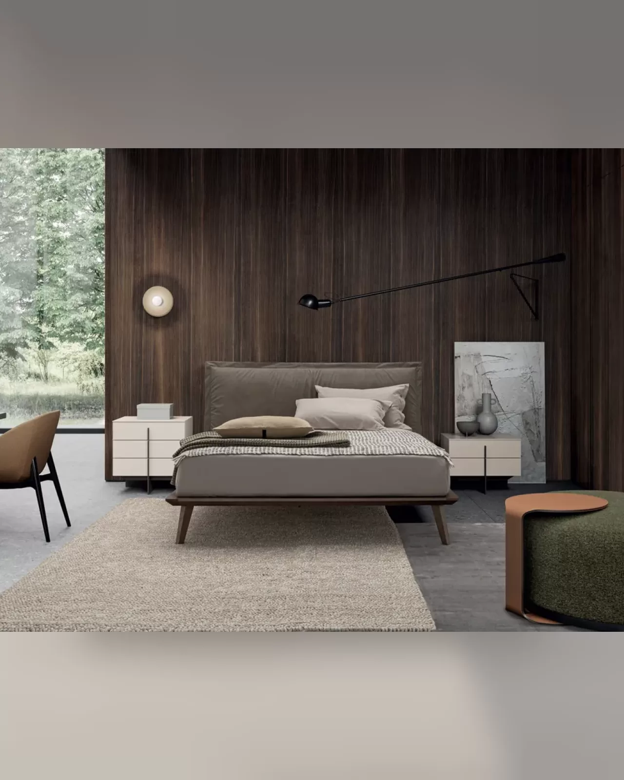 Morgan Bed, Dall'Agnese upholstered bed made in Italy