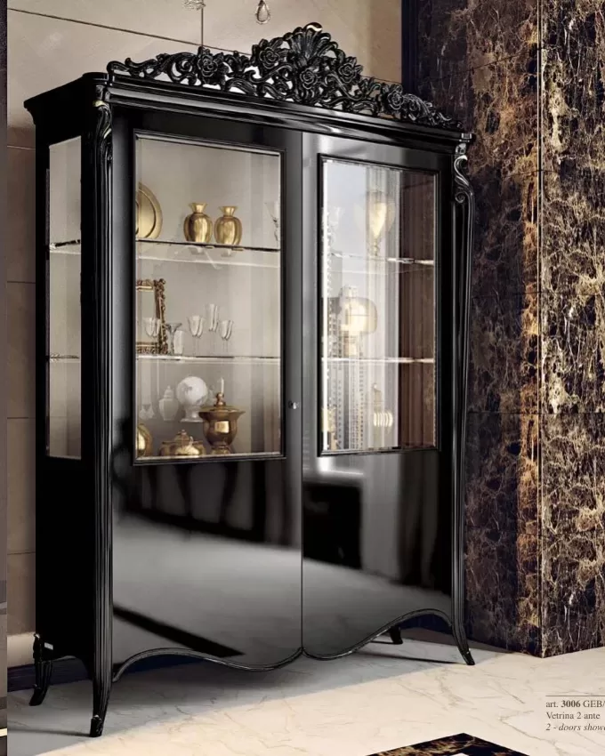 Opera Shaped Silver Cabinet, Flat Doors, 2 Doors by Francesco Pasi, Opera collection