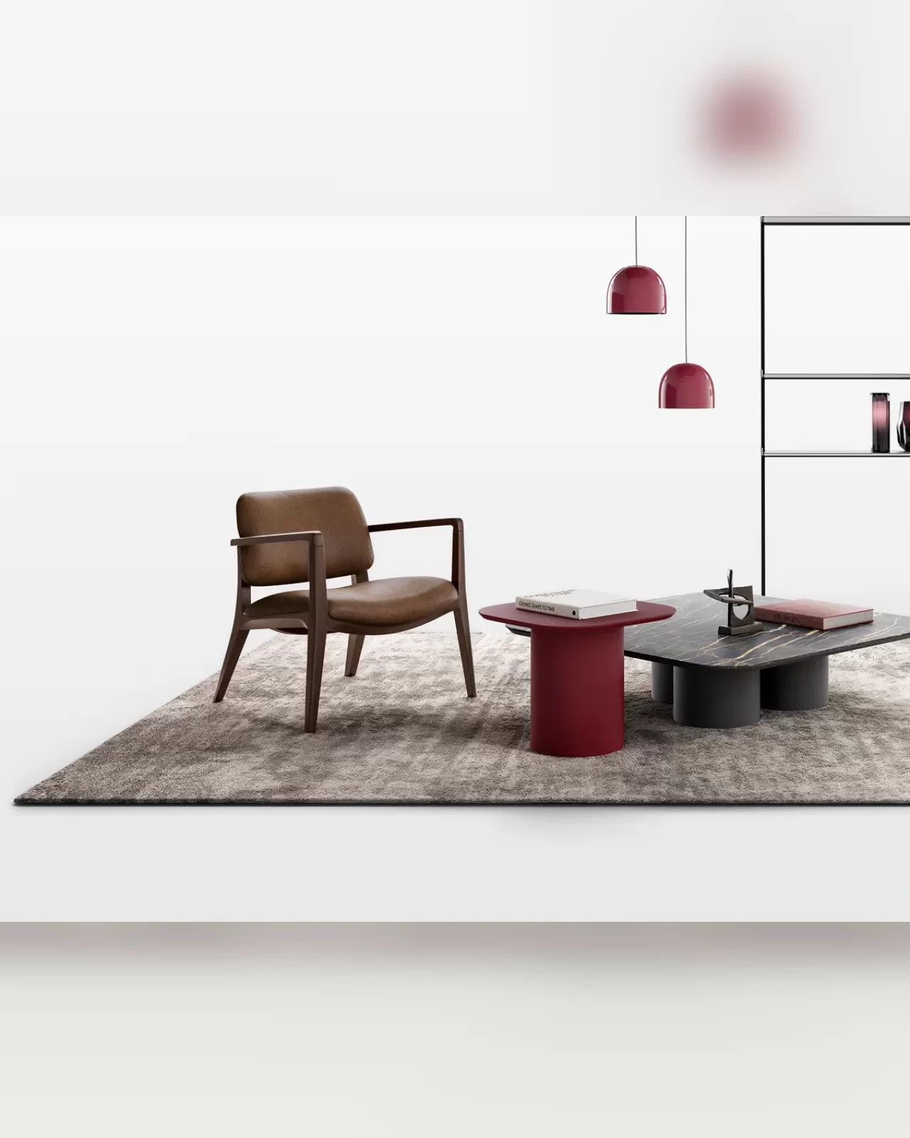 Hull Lounge Armchair by Dall'Agnese, a lounge chair with a visible wood frame