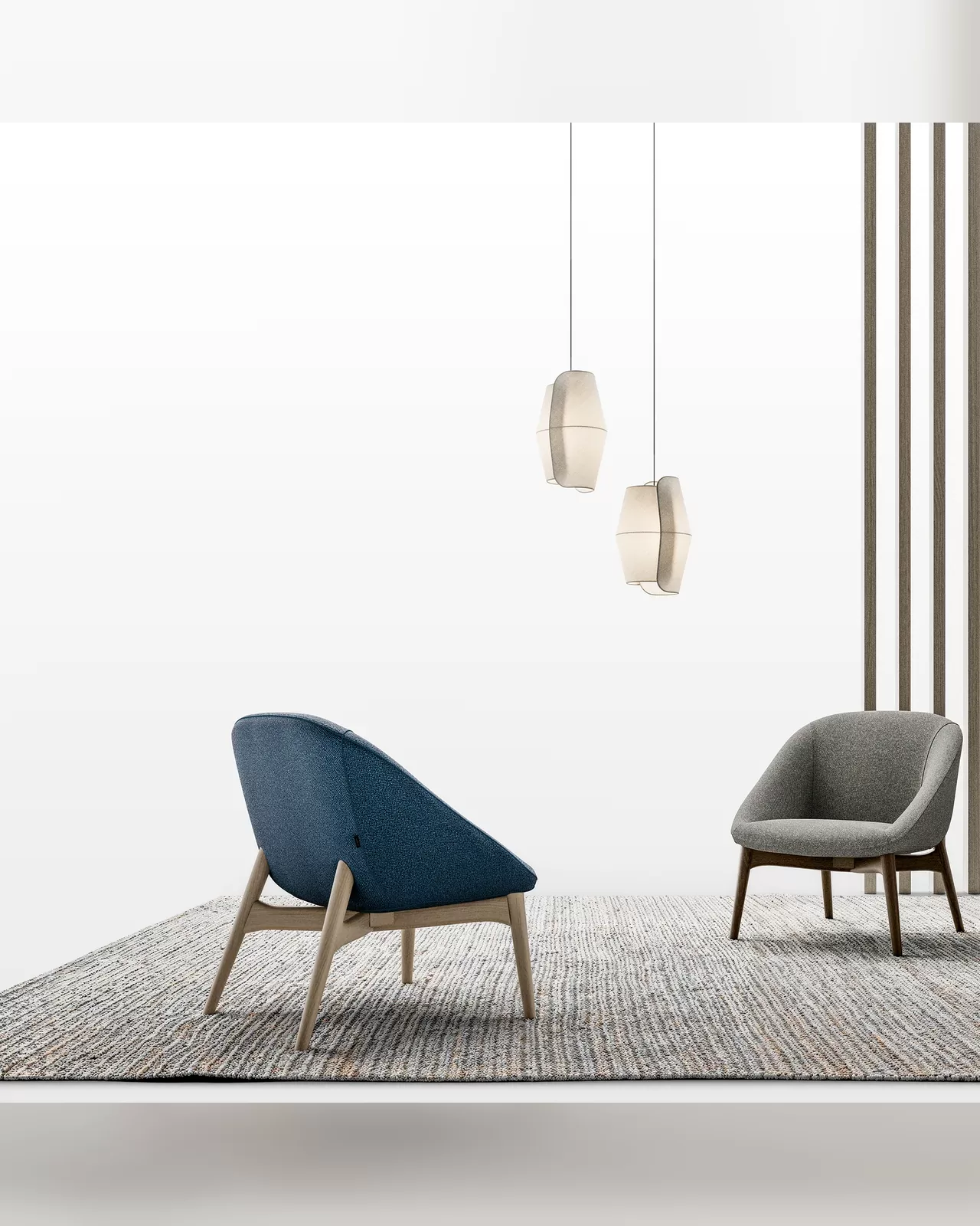 Le Mans Lounge Armchair by Dall'Agnese, a curved plywood lounge chair