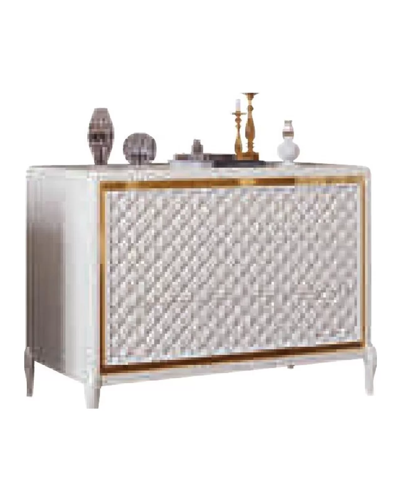 Ocean Chest of Drawers, Hand-quilted rhombus-pattern facade, Ocean chest of drawers by Francesco Pasi