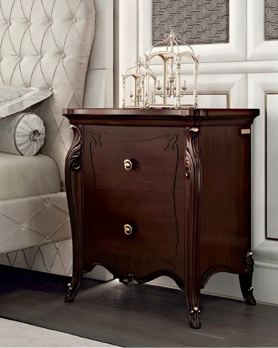 Opera Nightstand 3055 by Francesco Pasi, Italian nightstand for a luxury bedroom