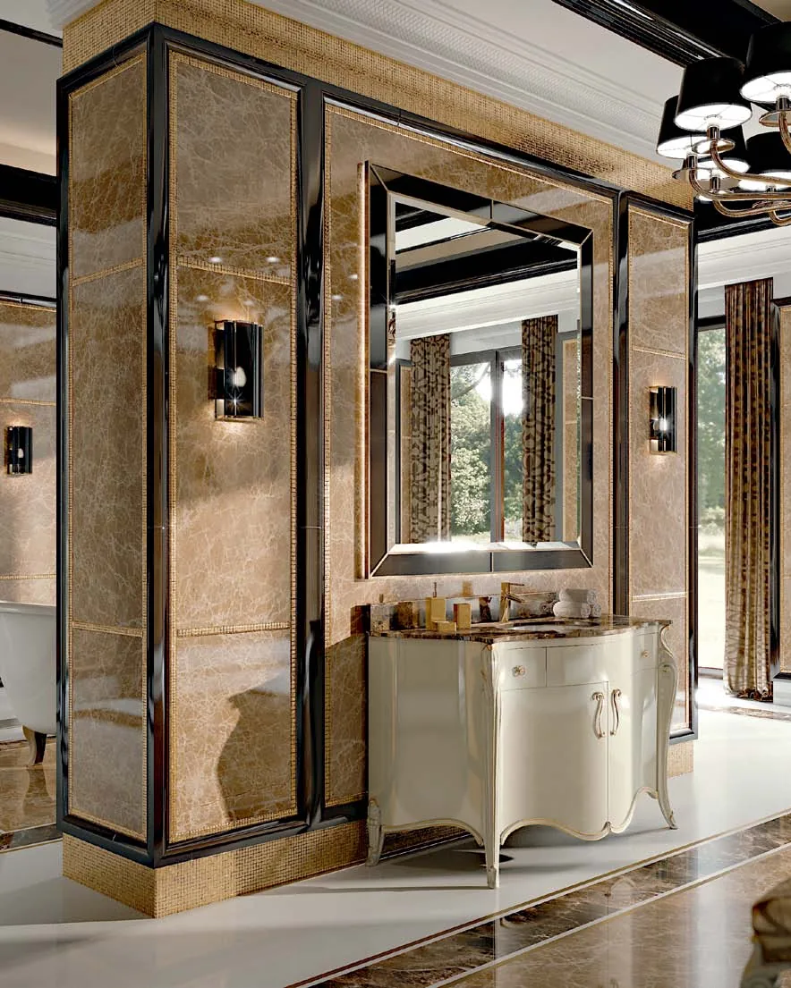 Opera Single Bathroom Chest of Drawers by Francesco Pasi, Italian dresser for a coordinated bedroom