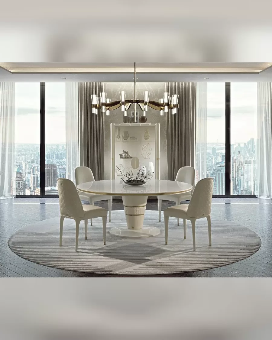 Ellipse Upholstered Dining Chair, Italian dining chair by Francesco Pasi