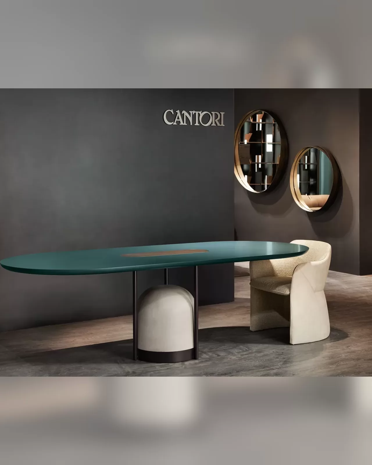 Arcano Dining Table, Cantori dining table and chairs