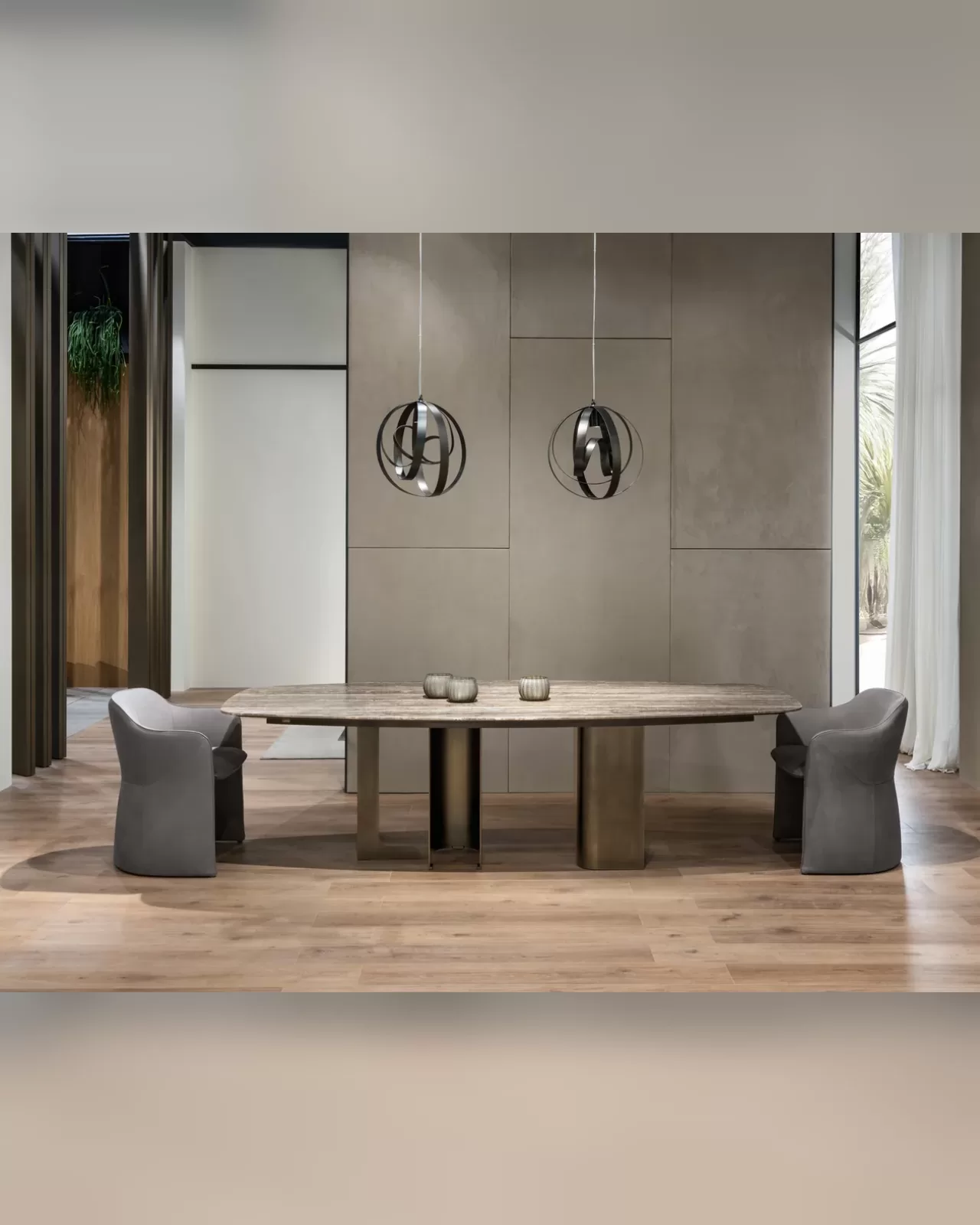 Mirage 2 Dining Table, Cantori dining table and chairs