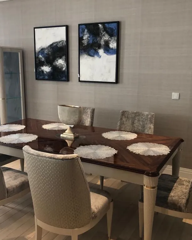 Ellipse Dining Chair by Francesco Pasi, upholstered Italian dining chair