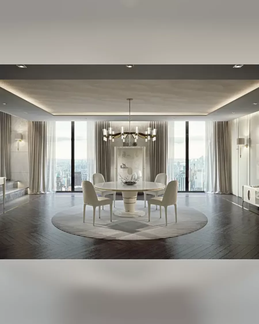 Ellipse Upholstered Dining Chair, Italian dining furniture by Francesco Pasi