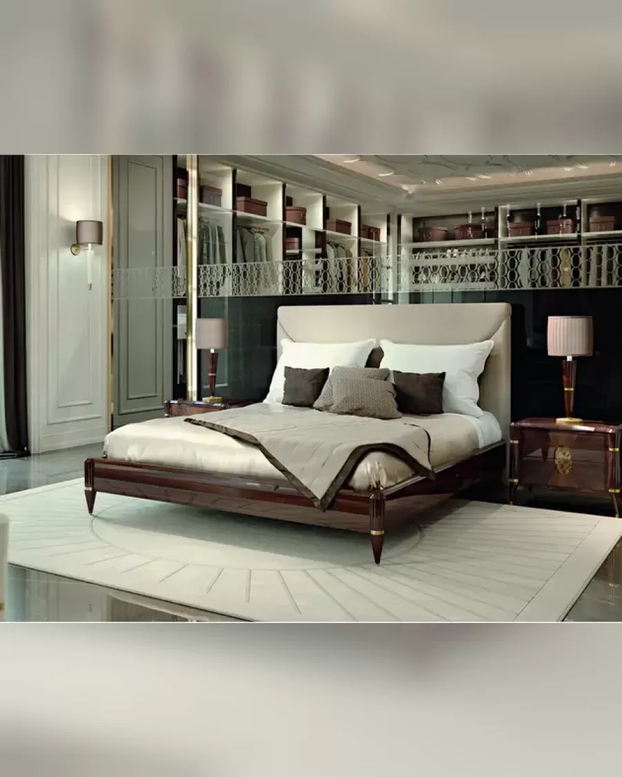 Ellipse Upholstered Bed by Francesco Pasi, luxury bedroom furniture