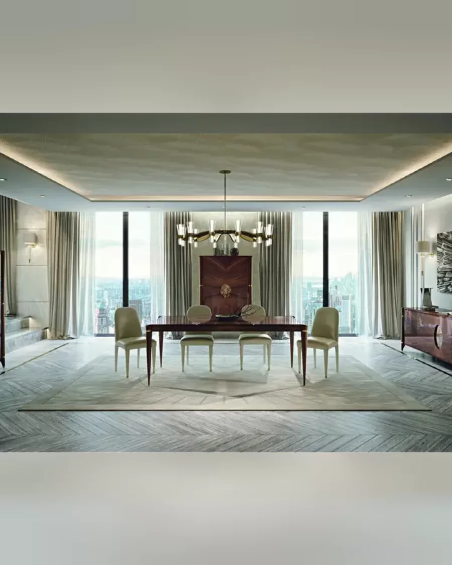 Ellipse Two-Door Glass Cabinet by Francesco Pasi, luxury dining room furniture