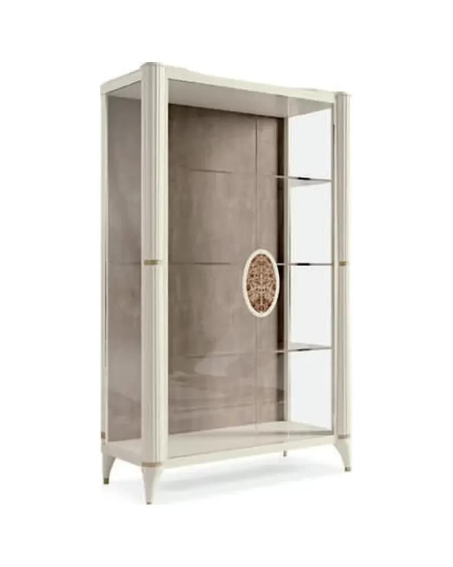 Ellipse Two-Door Glass Cabinet by Francesco Pasi, high-end Italian furniture