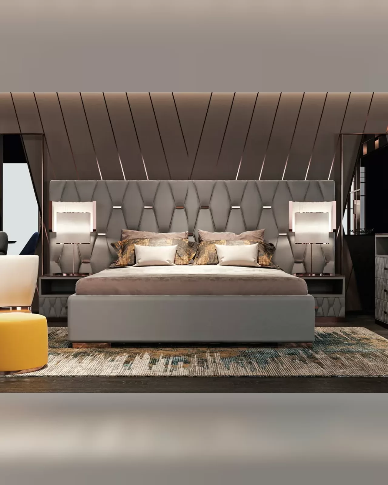 Nefrite Bed, Epoque Italian furniture