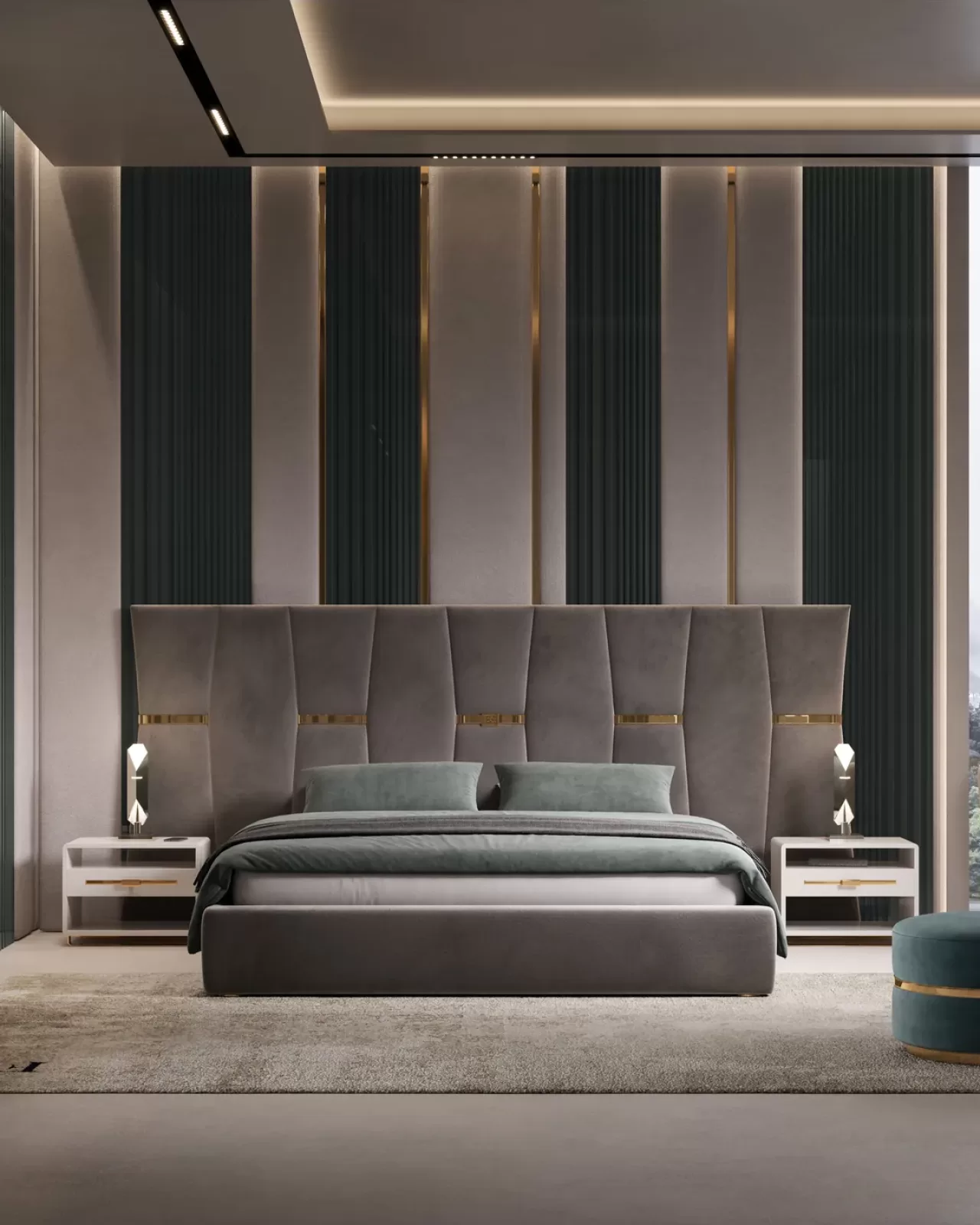 Cromo Plus Nightstand, Epoque nightstand for a luxury bedroom