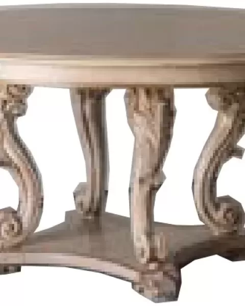 Gran Guardia Round Table with Carved Legs by Francesco Pasi, Italian dining table for a formal dining room