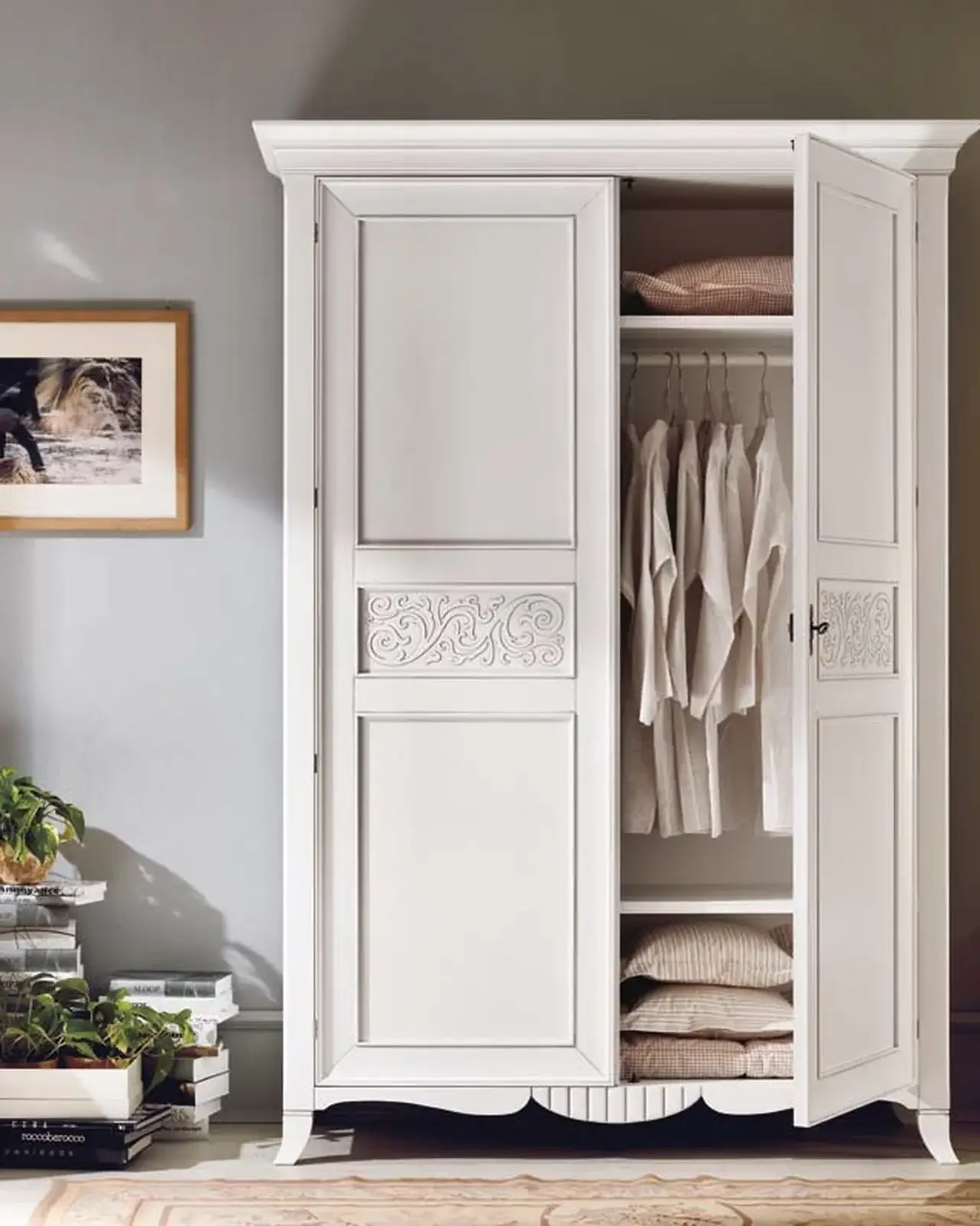 New Deco Wardrobe with Natural Panels, classic bedroom furniture