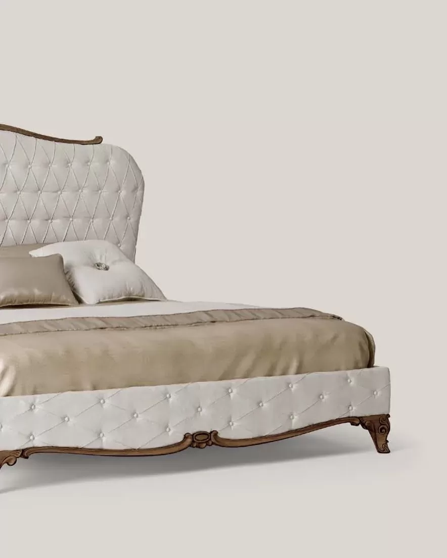 Letto imbottito Opera, 200x200 cm, di Francesco Pasi, letto configurato in base alla misura del materasso