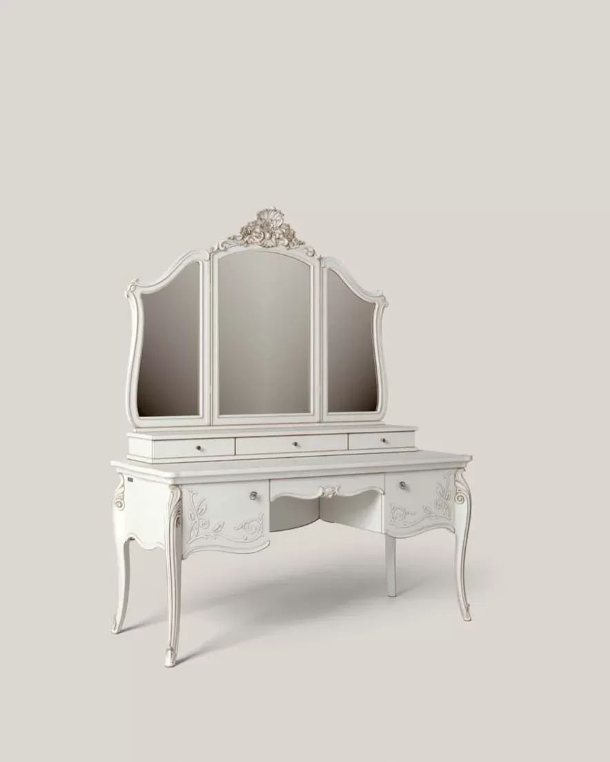 Opera Dressing Table Mirror, carved Opera mirror by Francesco Pasi