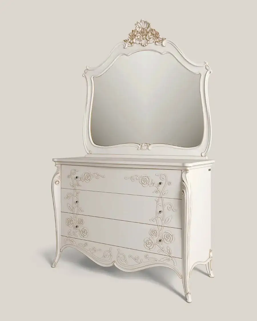 Opera Mirror 3056, carved Opera mirror by Francesco Pasi