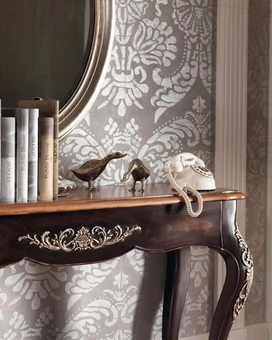 Gran Guardia Console Table 2022 by Francesco Pasi, Italian console table below a mirror