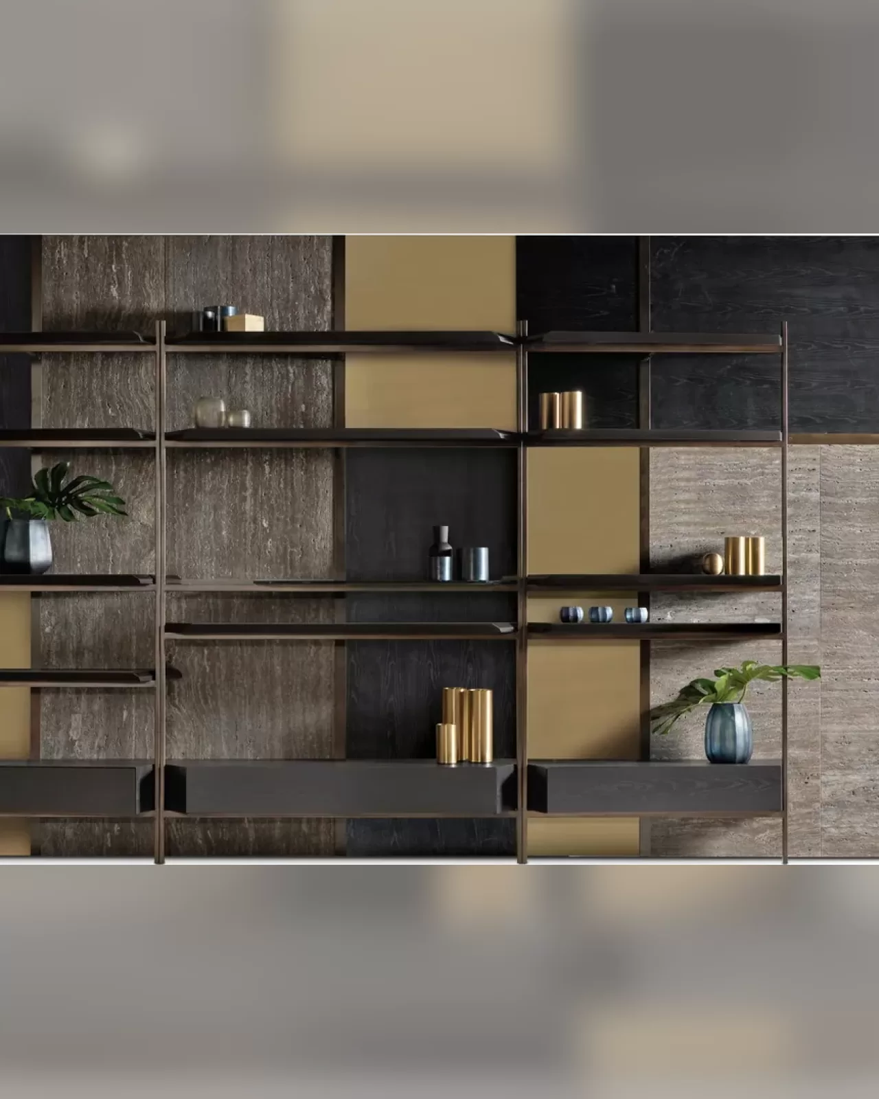 Macao Wall Unit Composition by Cantori, tv stand made in italy