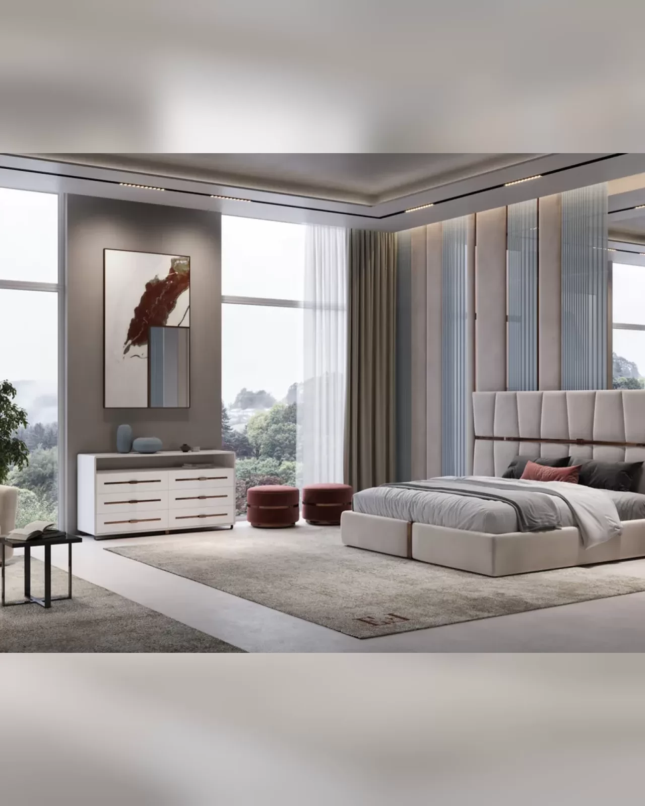 Comò laccato Epidote di Epoque, arredamento di lusso per la camera da letto