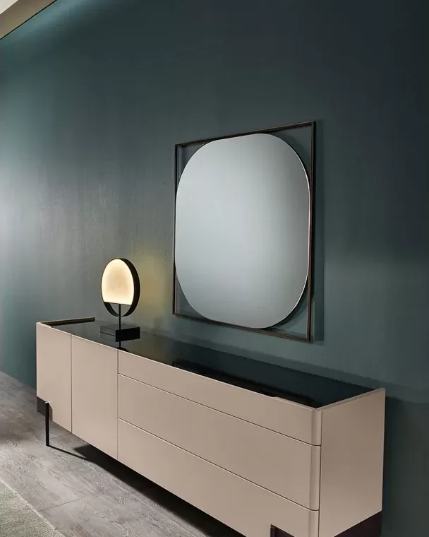 Credenza Valley di Cantori, larghezza 240 cm, per il soggiorno o la camera da letto, contenitore di lusso