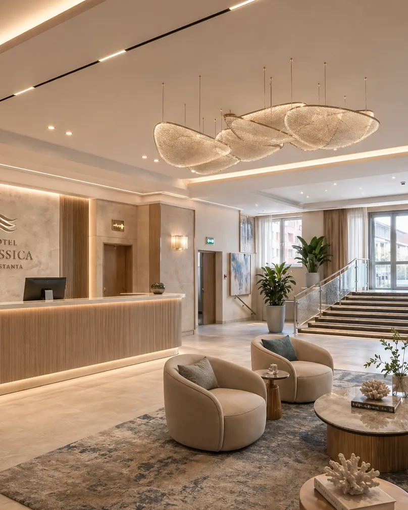 Hotel interior design project by Nobili Design, interior designer for luxury and boutique hotels