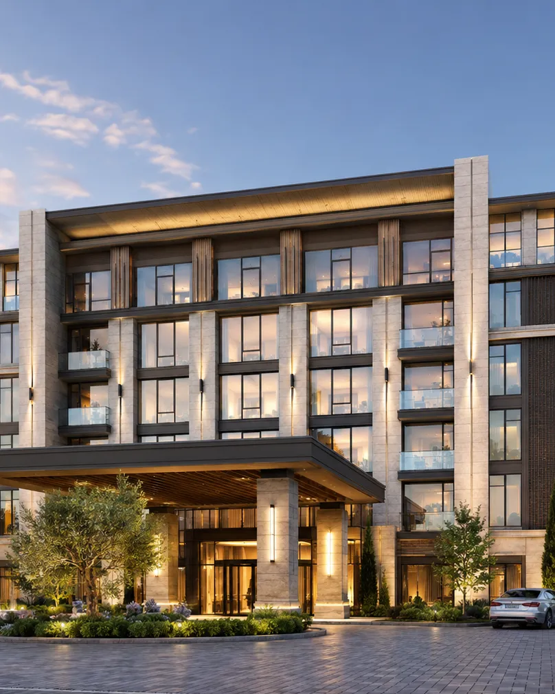 Hotel facade design, image 3 of 8, Nobili Design concept for a luxury hotel exterior
