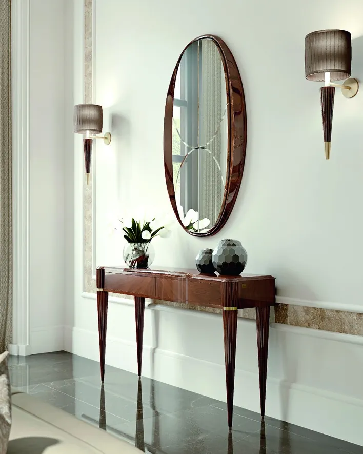 Ellipse Console with Two Drawers, image 2 of 4, by Francesco Pasi