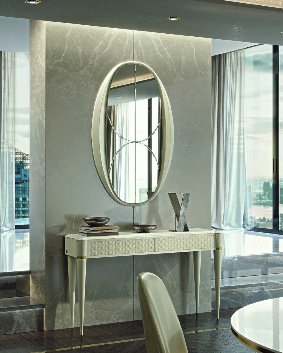 Ellipse Console with Two Drawers, image 4 of 4, by Francesco Pasi