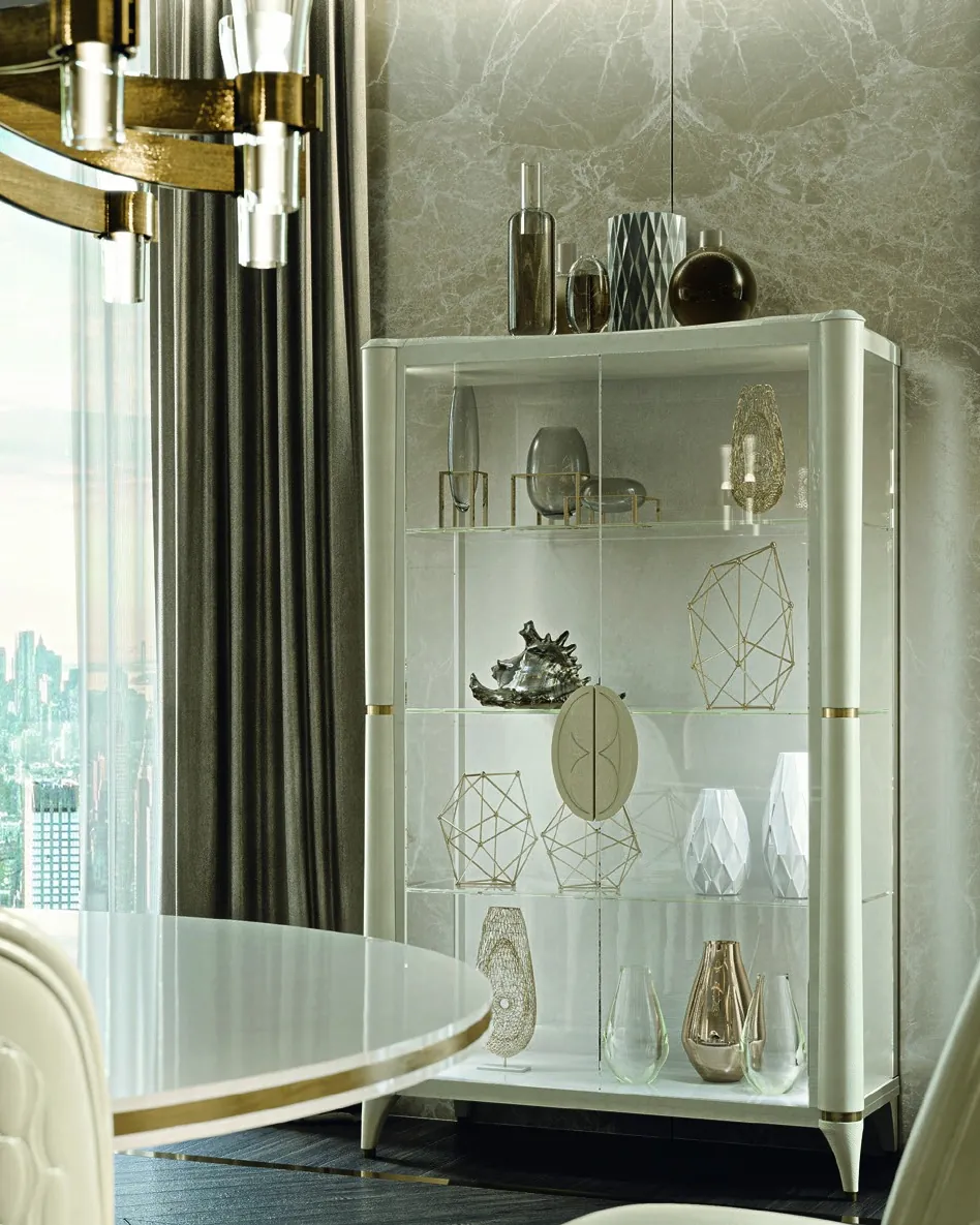 Ellipse Two-Door Glass Cabinet, image 2 of 4, by Francesco Pasi