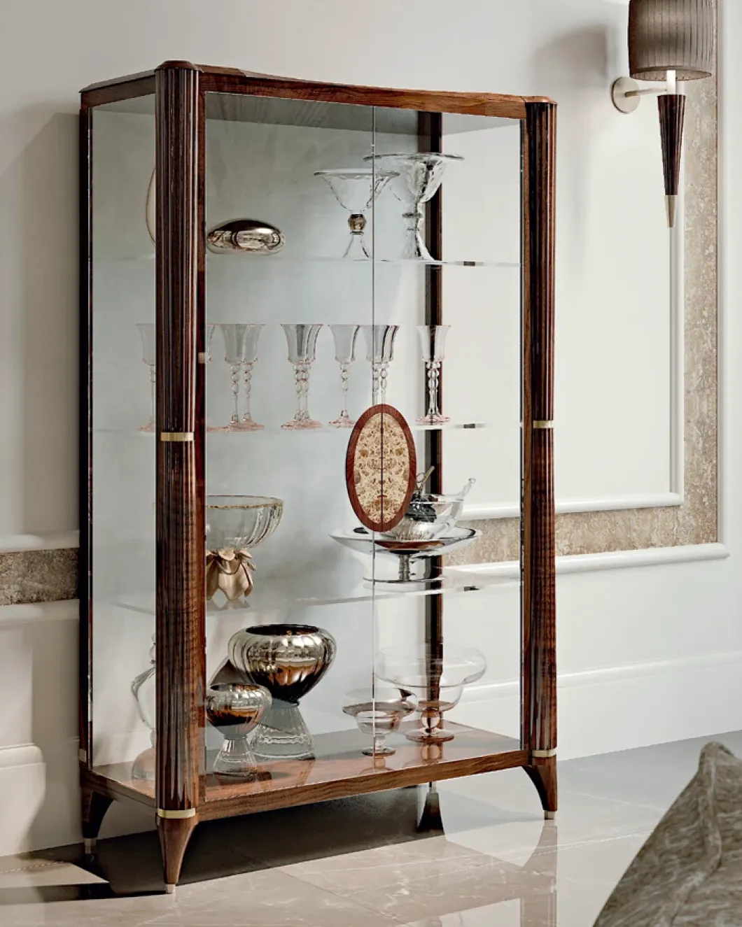 Ellipse Two-Door Glass Cabinet, image 4 of 4, by Francesco Pasi