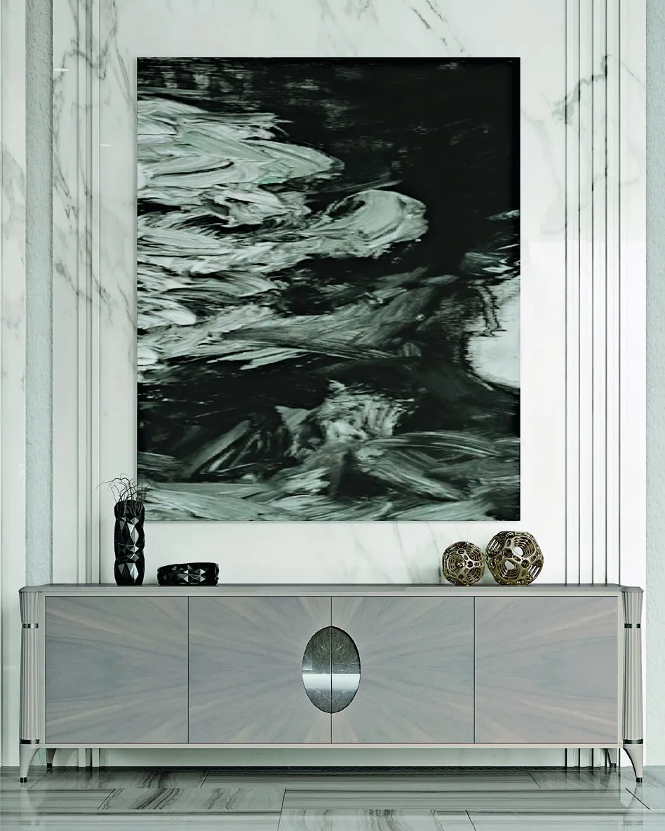 Ellipse Sideboard with Marble Oval, image 2 of 3, by Francesco Pasi