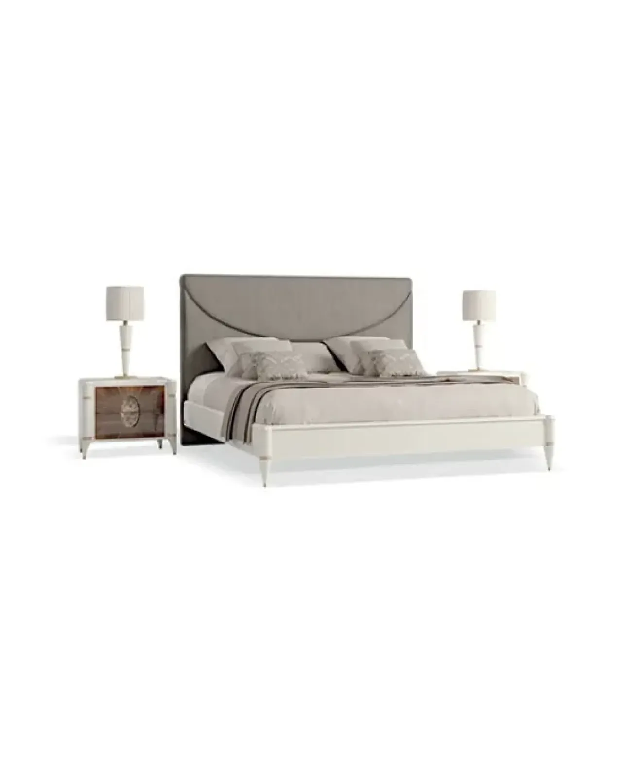 Ellipse Upholstered Bed, Bedroom Furniture, by Francesco Pasi