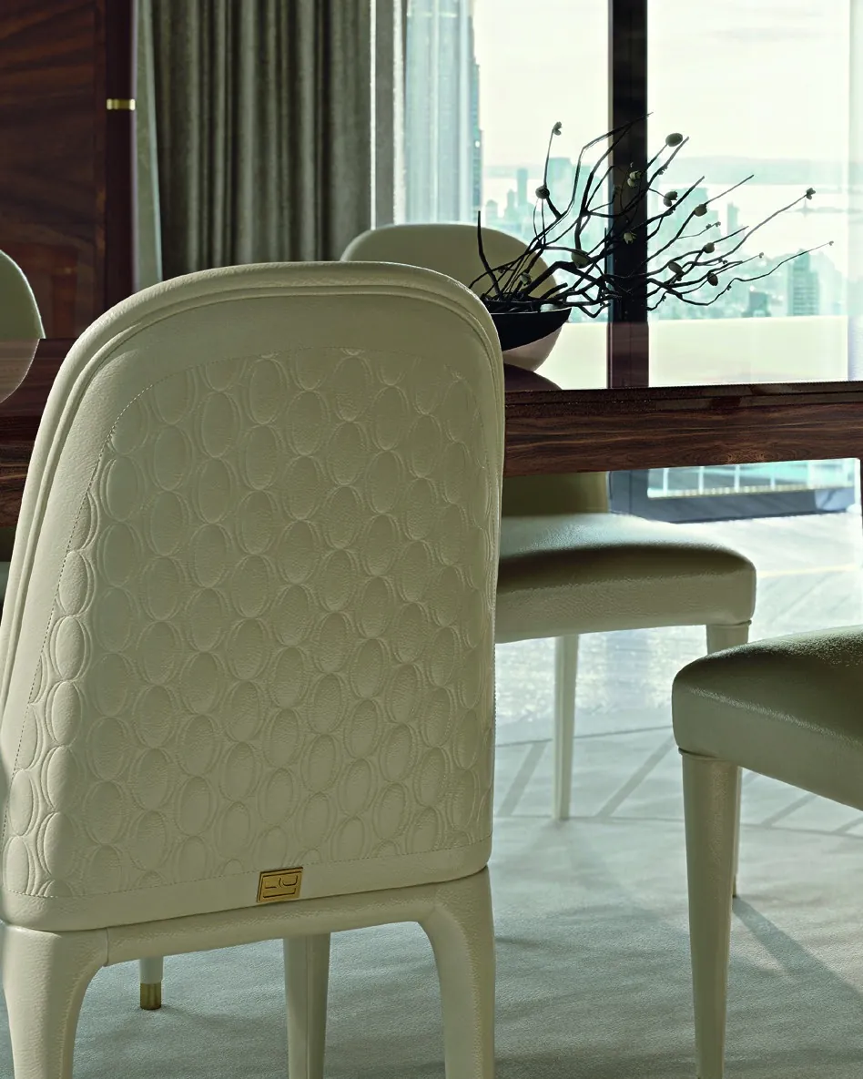 Ellipse Upholstered Dining Chair, Dining Room Furniture, by Francesco Pasi