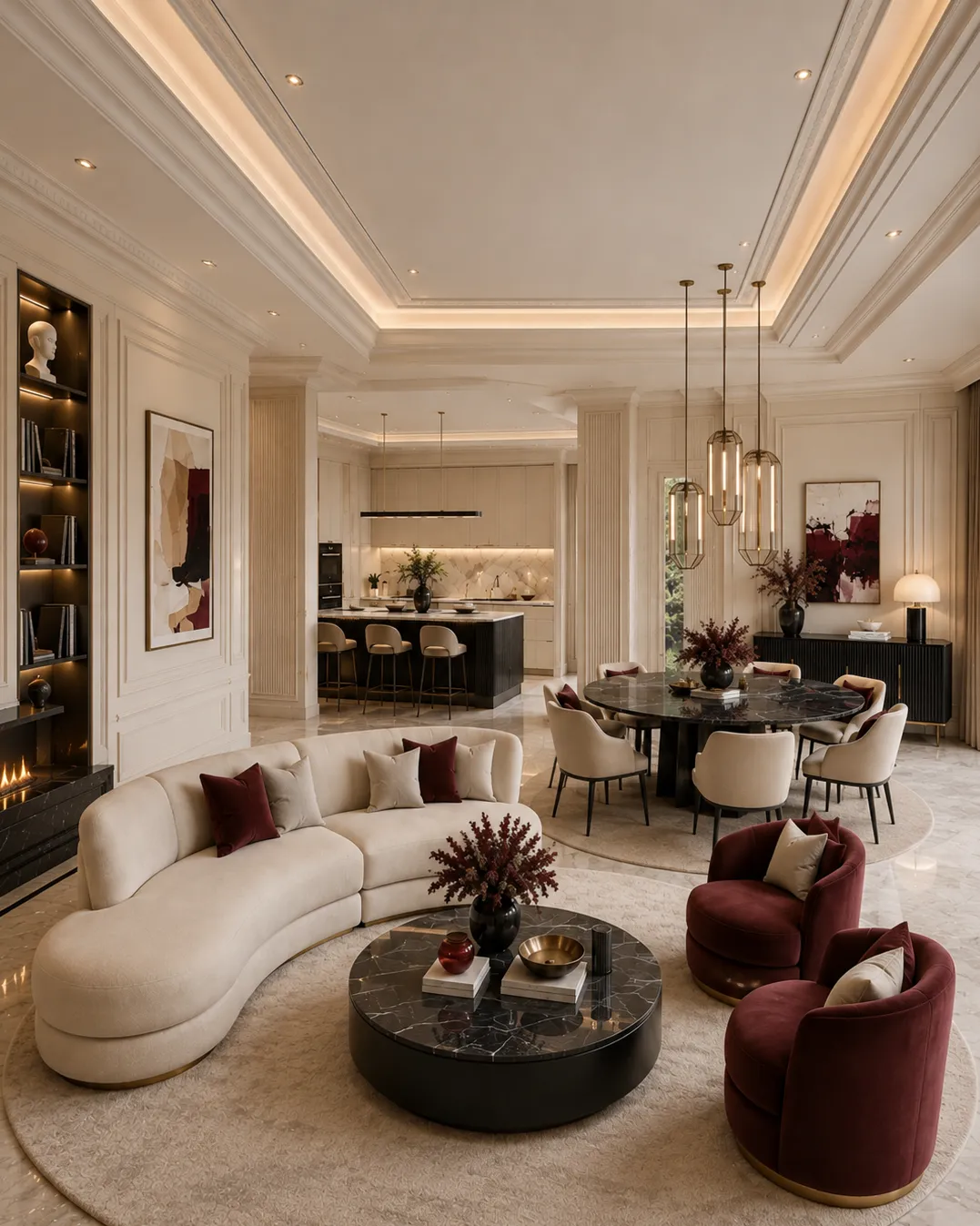 Villa interior design by Nobili Design, concept for a private villa residence