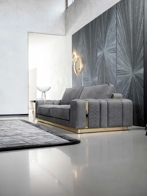 Divano fisso Charisma di Giorgio Collection, mobili italiani moderni per il soggiorno di un attico