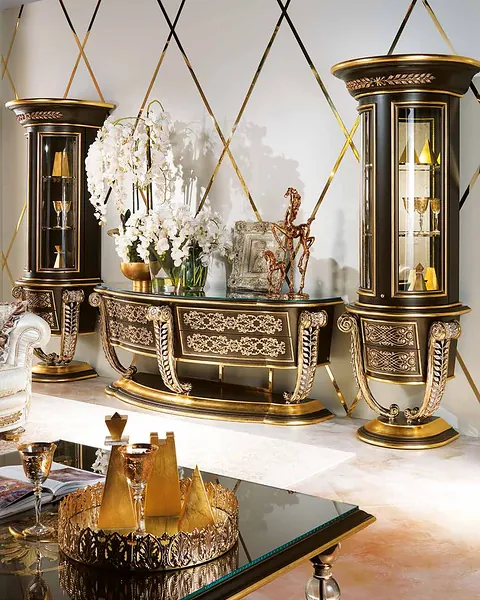 Cappelletti Essence Display Cabinets, Italian furniture for a penthouse living room