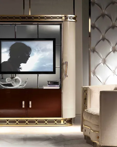 Cappelletti Lilium TV Unit, Italian furniture for a penthouse living room