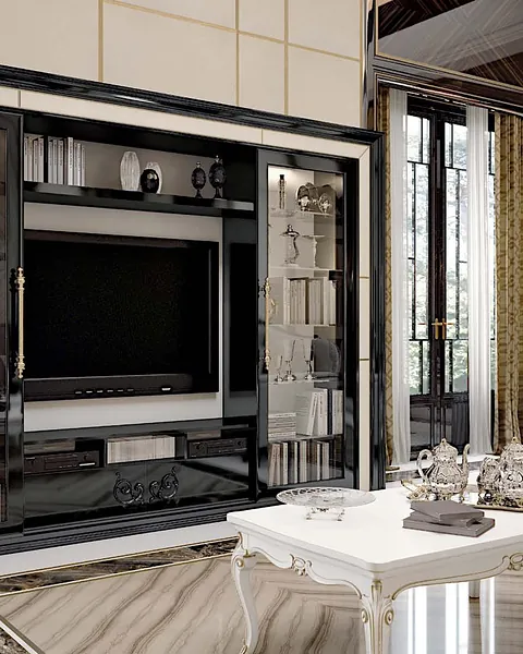 Francesco Pasi Opera TV Wall Unit, Italian furniture for an apartment living room