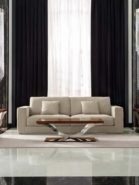Divani e poltrone capitonné bianchi Opera Contemporaneo Glossy Chic, design del soggiorno in bianco e nero