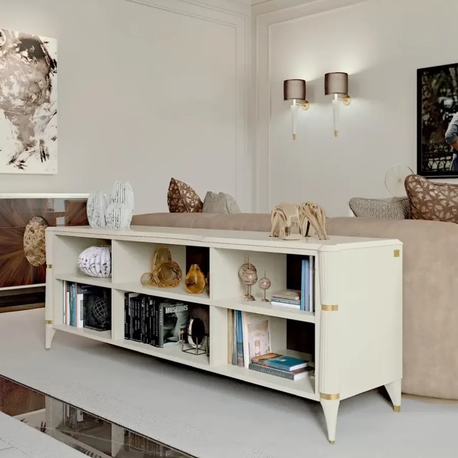 Ellipse Behind-Sofa Etagere by Francesco Pasi, Living Room Furniture
