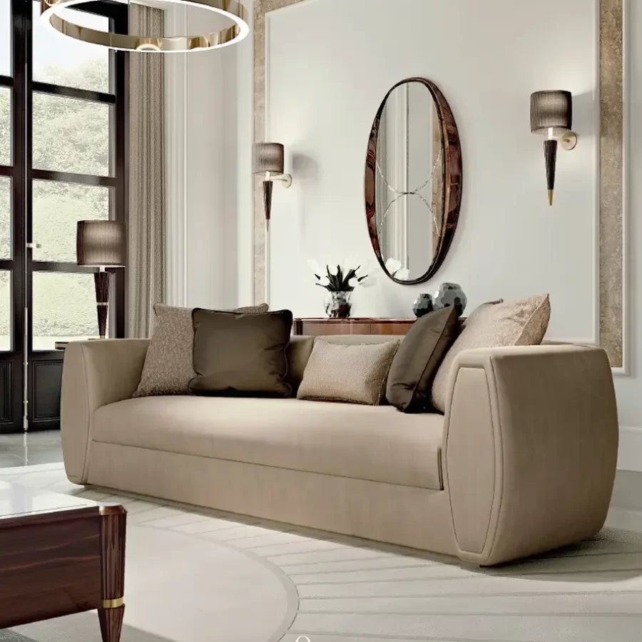 Ellipse Sofa with Rounded Arms by Francesco Pasi, Living Room Furniture