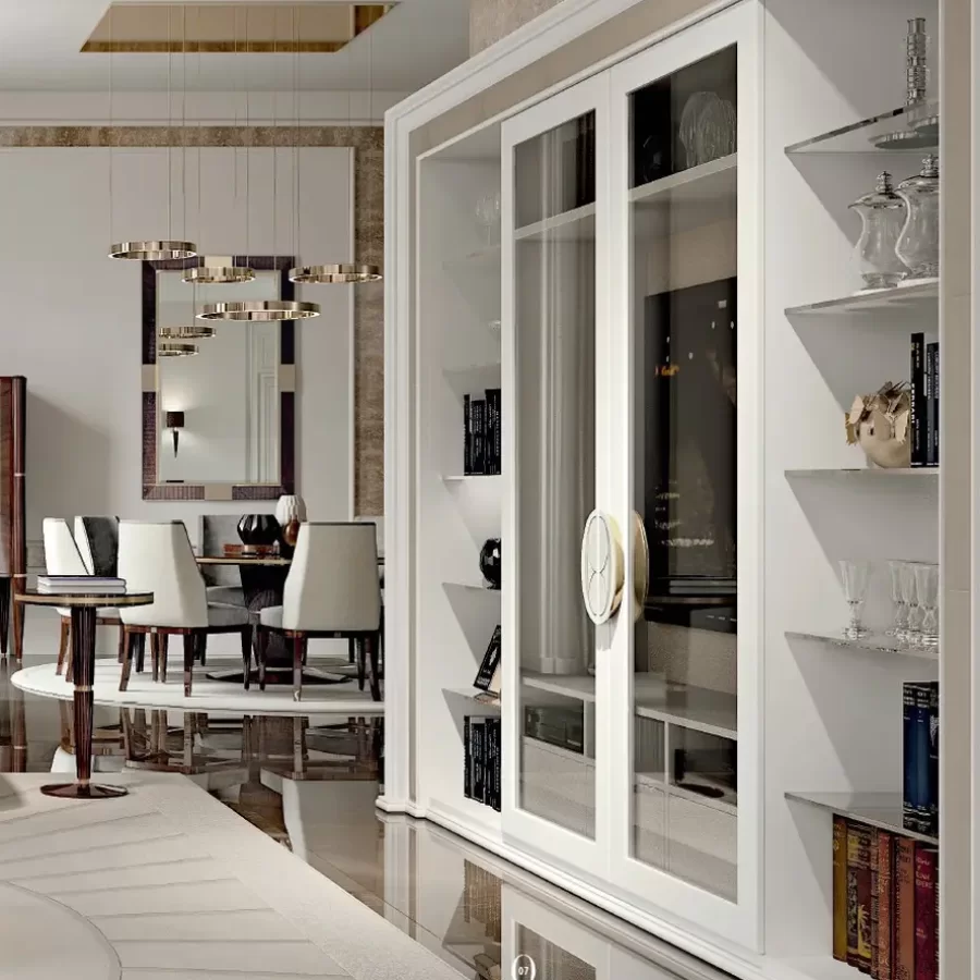 Ellipse Wall Unit with Sliding Doors by Francesco Pasi, Living Room Furniture