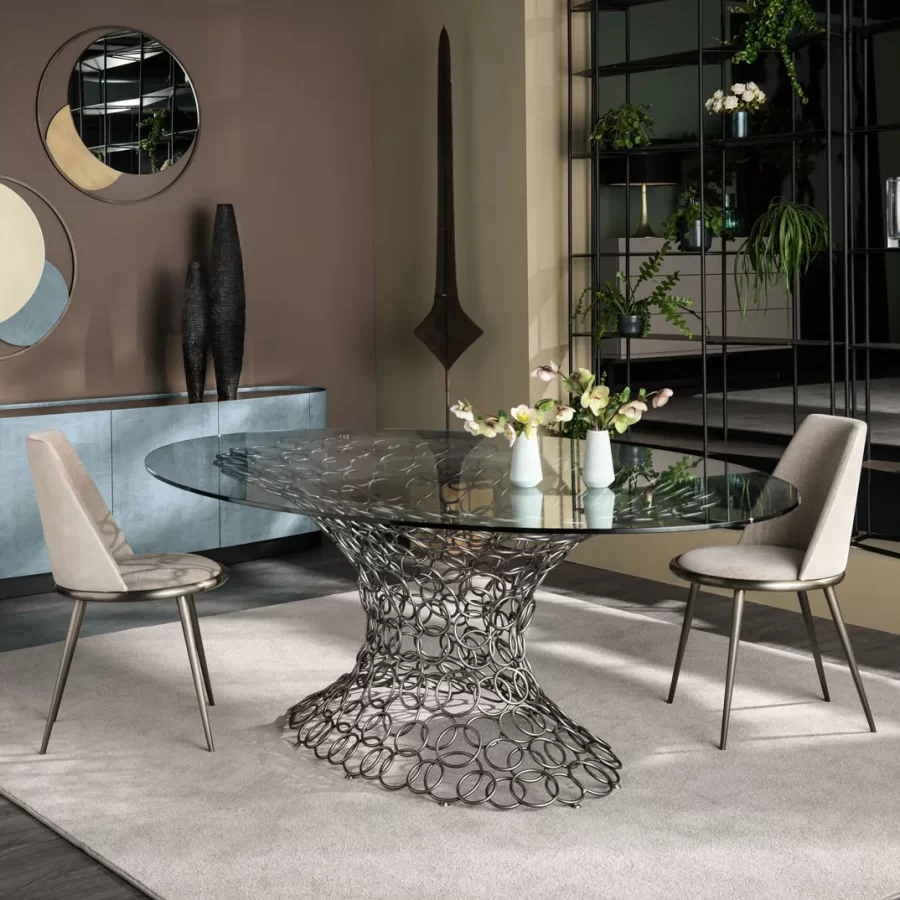 Chaise Aurora Imbottita de repas de Cantori — vue d’ensemble