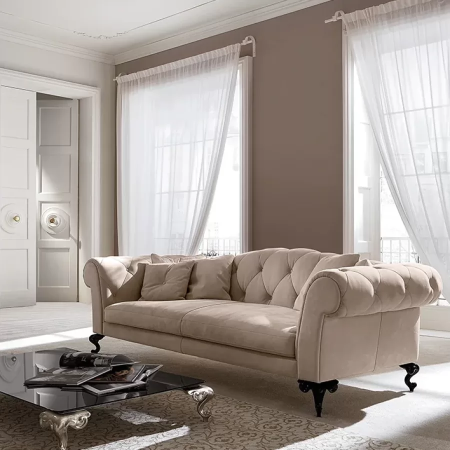George Sofa by Cantori, Luxury Italian Velvet Sofas