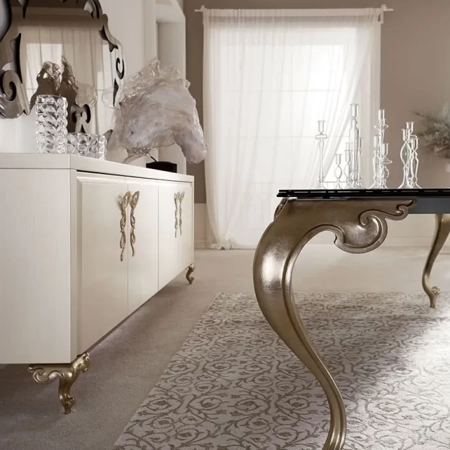 Table de repas George de Cantori — détail du piètement