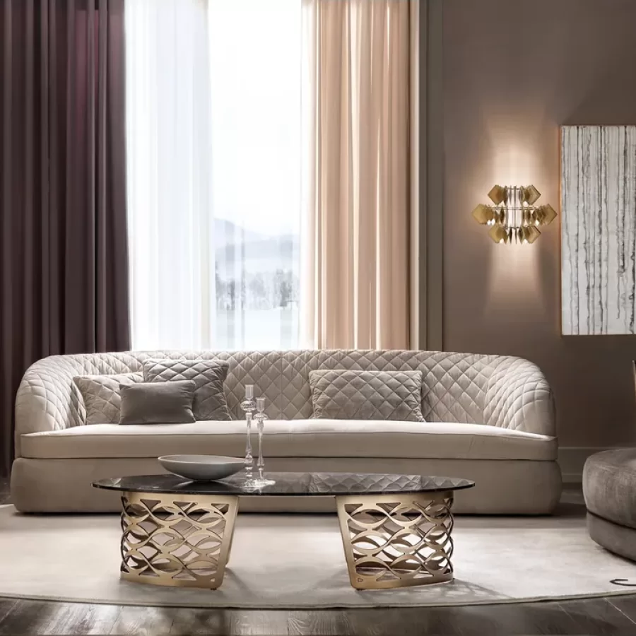 Isidoro Oval Coffee Table by Cantori, Living Room Furniture
