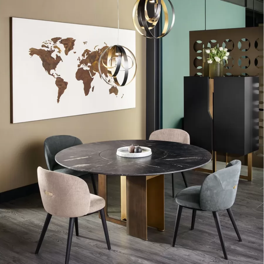 Table de repas Mirage ronde de Cantori — vue d’ensemble