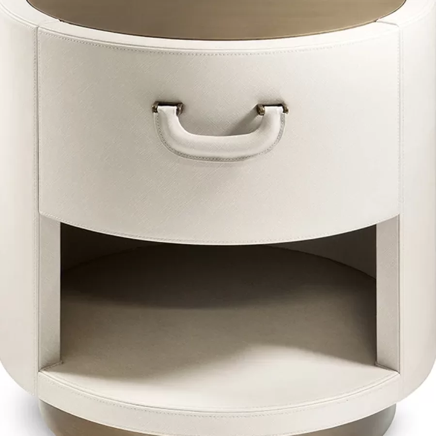 Valentino Bedside Table by Cantori, Italian Nightstands